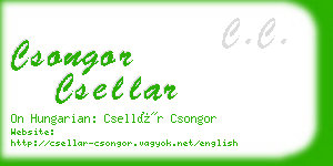 csongor csellar business card